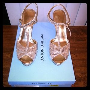 Antonio Melani Paulina714 Gold Heels